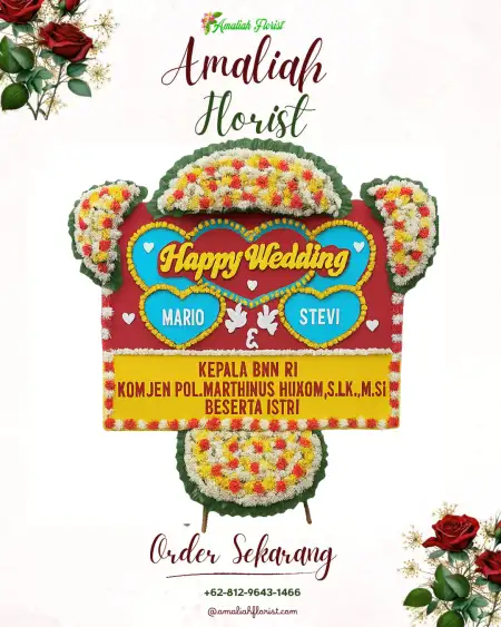 Papan Bunga Pernikahan Bereng Bengkel